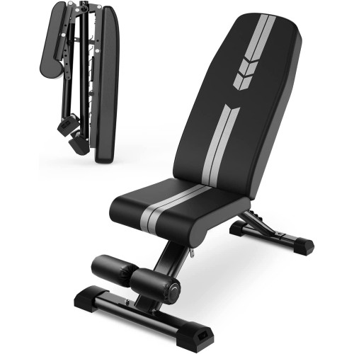 Adjustable Weight Bench – 160+ Combination Workout Bench with 9-5-4 Adjustable and 6 Layers of Pearl Cotton, Foldable Weight