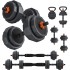 Adjustable Weight Dumbbell Set, 44LB/66LB Free Weights with 3 Modes, Used as Barbell, Kettlebell with Star Collars,Weight Set for Home Gym, Fitness Exercise Equipment for Men and Women