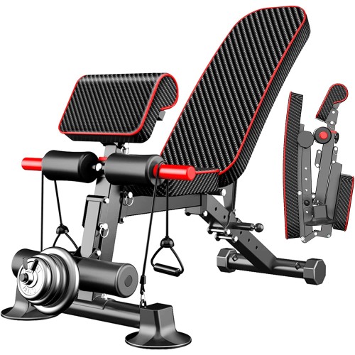 Adjustable Weight Bench – Utility Weight Benches for Full Body Workout, Foldable Flat/Incline/Decline Exercise Multi-Purpose Bench for Home Gym