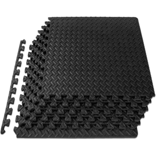 Puzzle Exercise Mat ½”, EVA Interlocking Foam Floor Tiles for Home Gym, Mat for Home Workout Equipment, Floor Padding for Kids, Available in Packs of 24 SQ FT, 48 SQ FT, 144 SQ FT